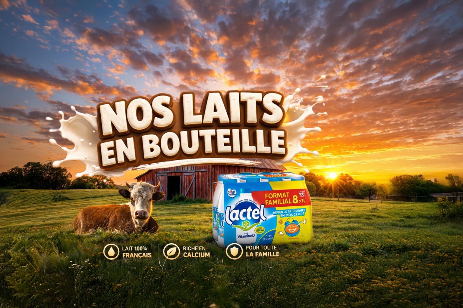 Bouteilles de lait