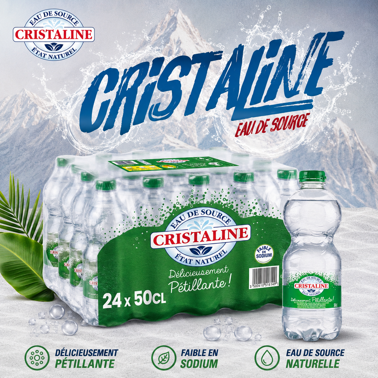 Cristaline Pétillante 0.50cl x24